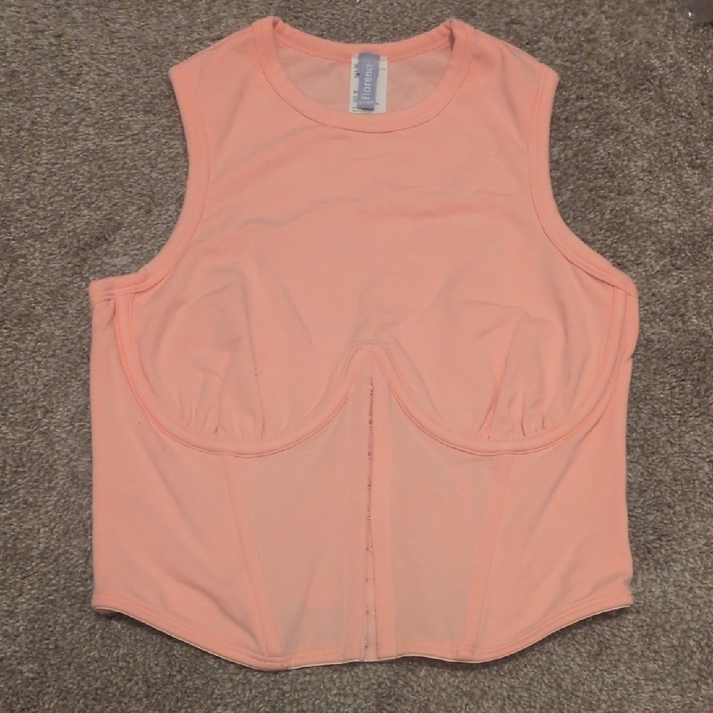 Florence By Millie Bobby Brown Women's Pink Corset Underwire Top